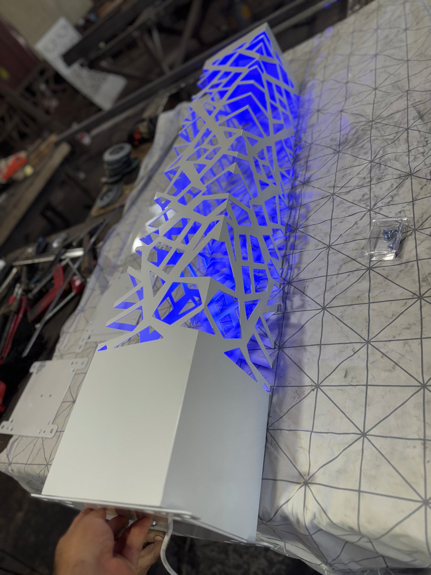 custom garden column lamp LED outdoor light with engraved lettering