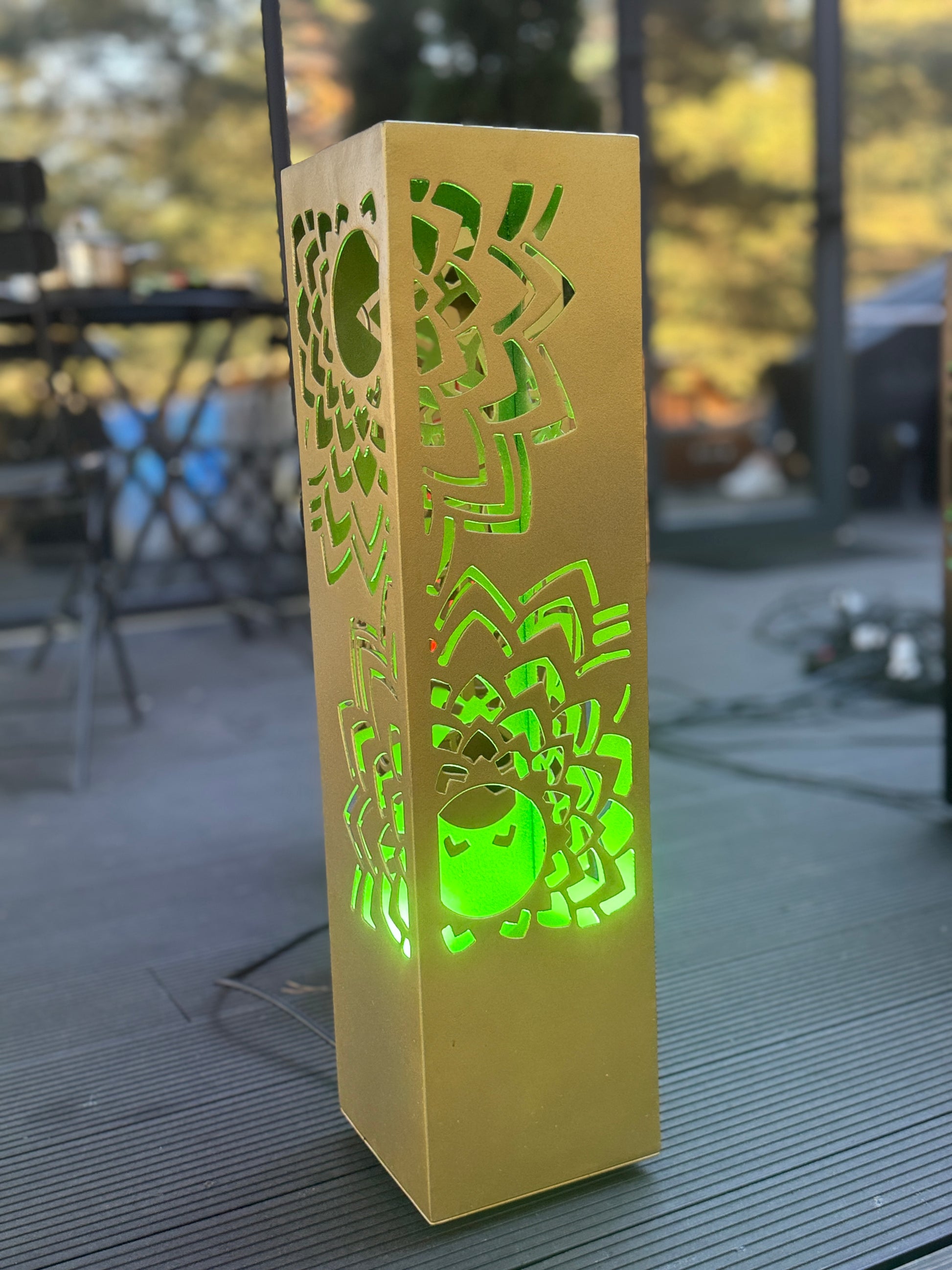 premium gold metal outdoor column lamp LED lighting design