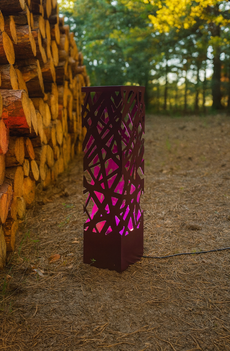 decorative metal floor lamp LED garden sculpture modern design