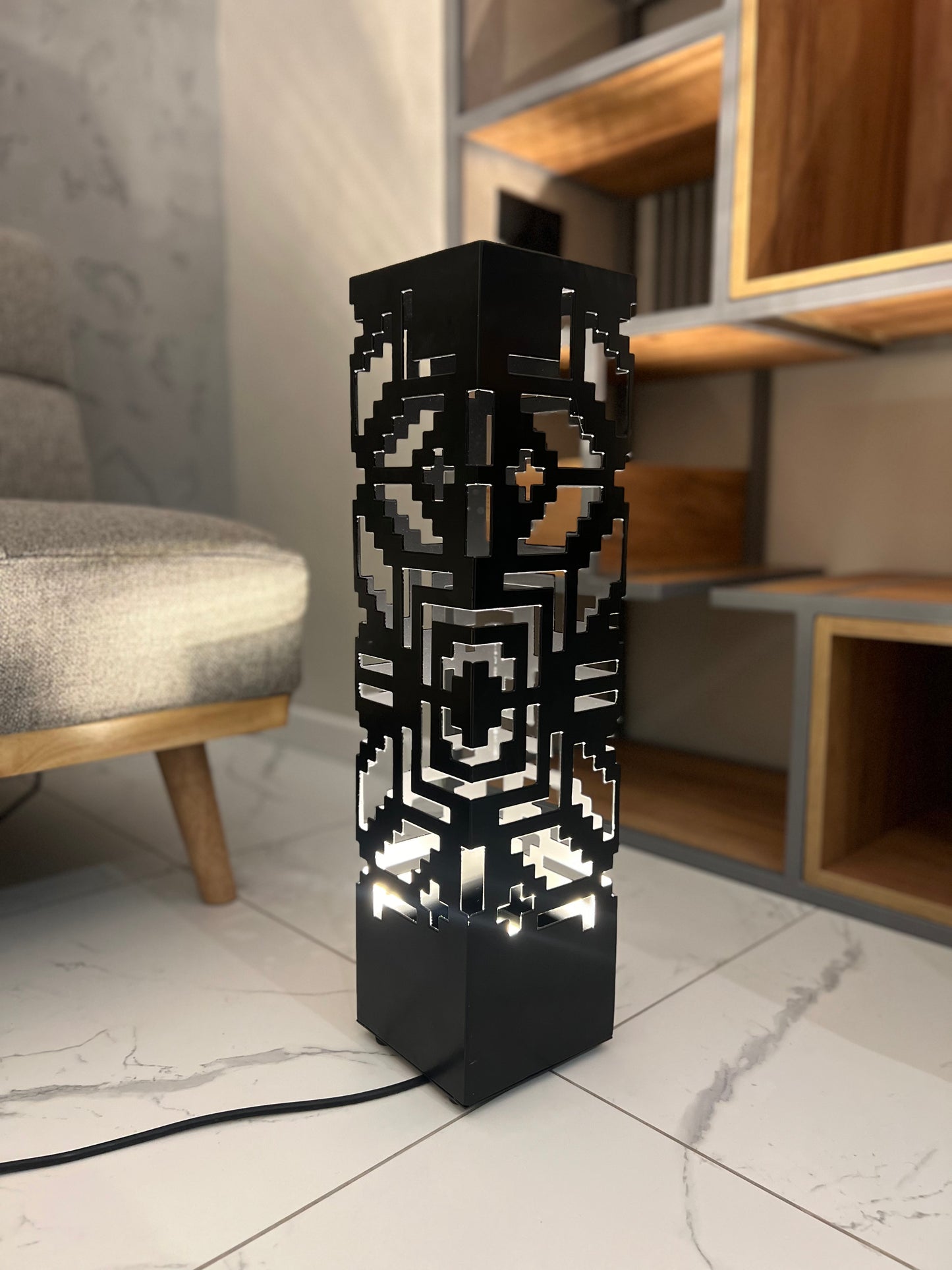 stylish ambient lighting floor lamp for meditation corner with soft illumination