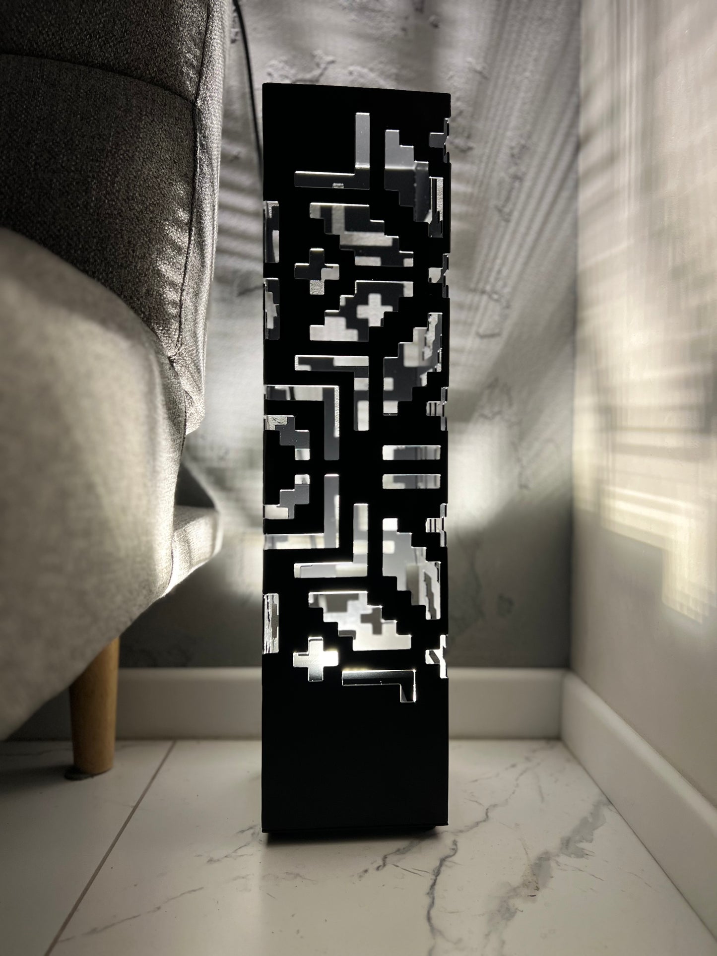 laser cut metal garden lamp LED column outdoor lighting fixture