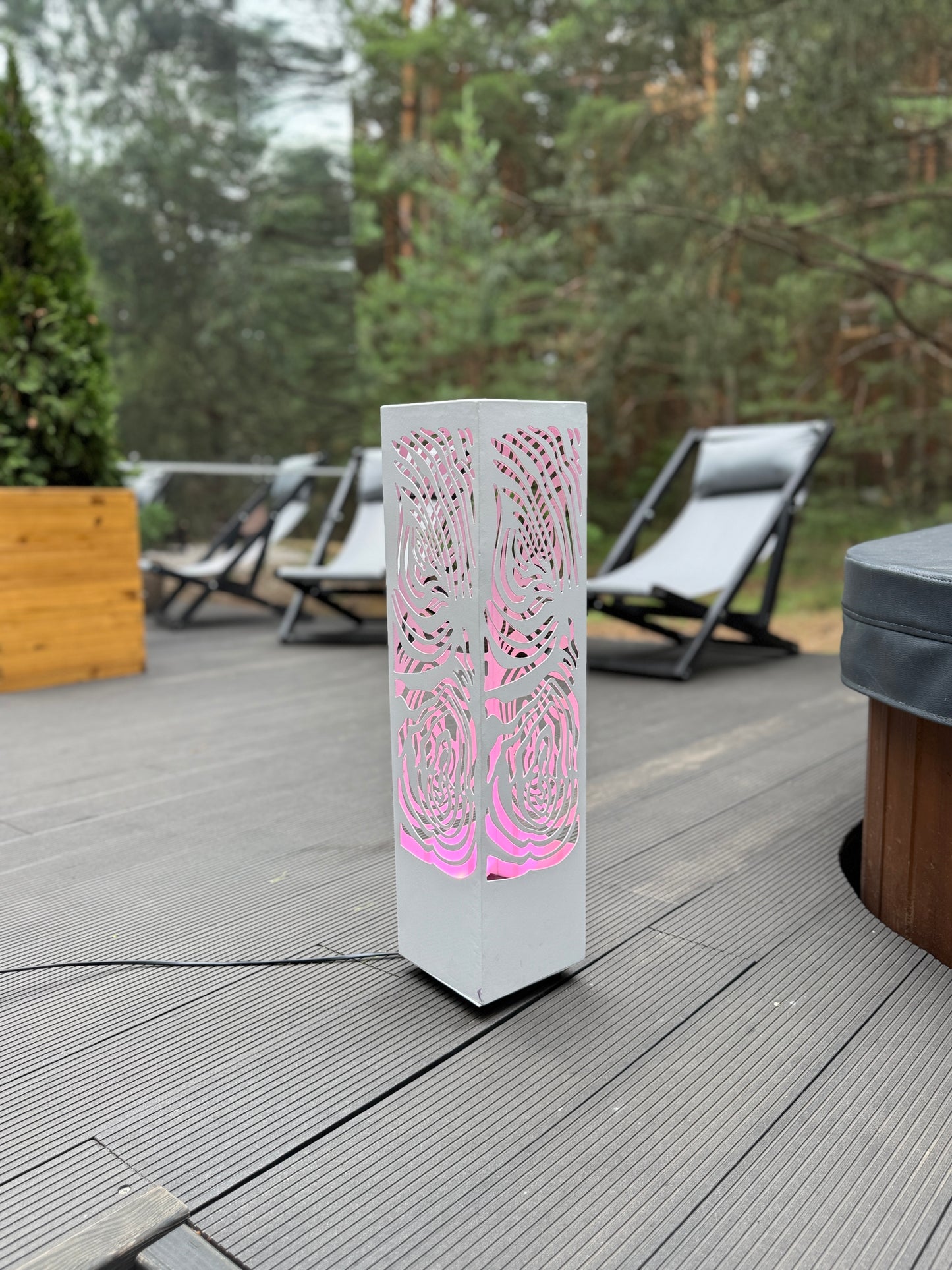 metal garden sculpture lamp LED floor lamp modern lighting design