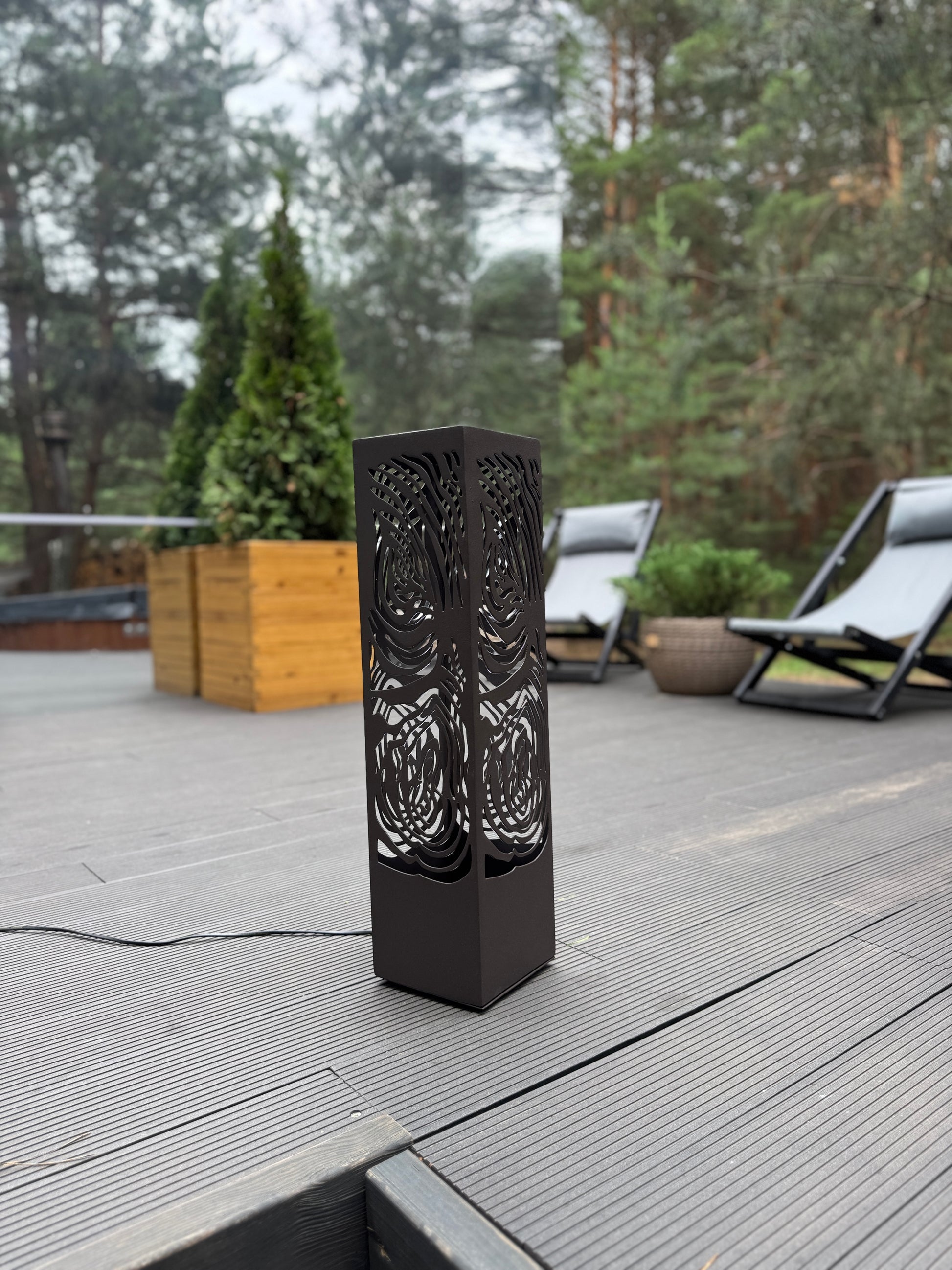 metal garden lamp LED floor column light with ambient illumination