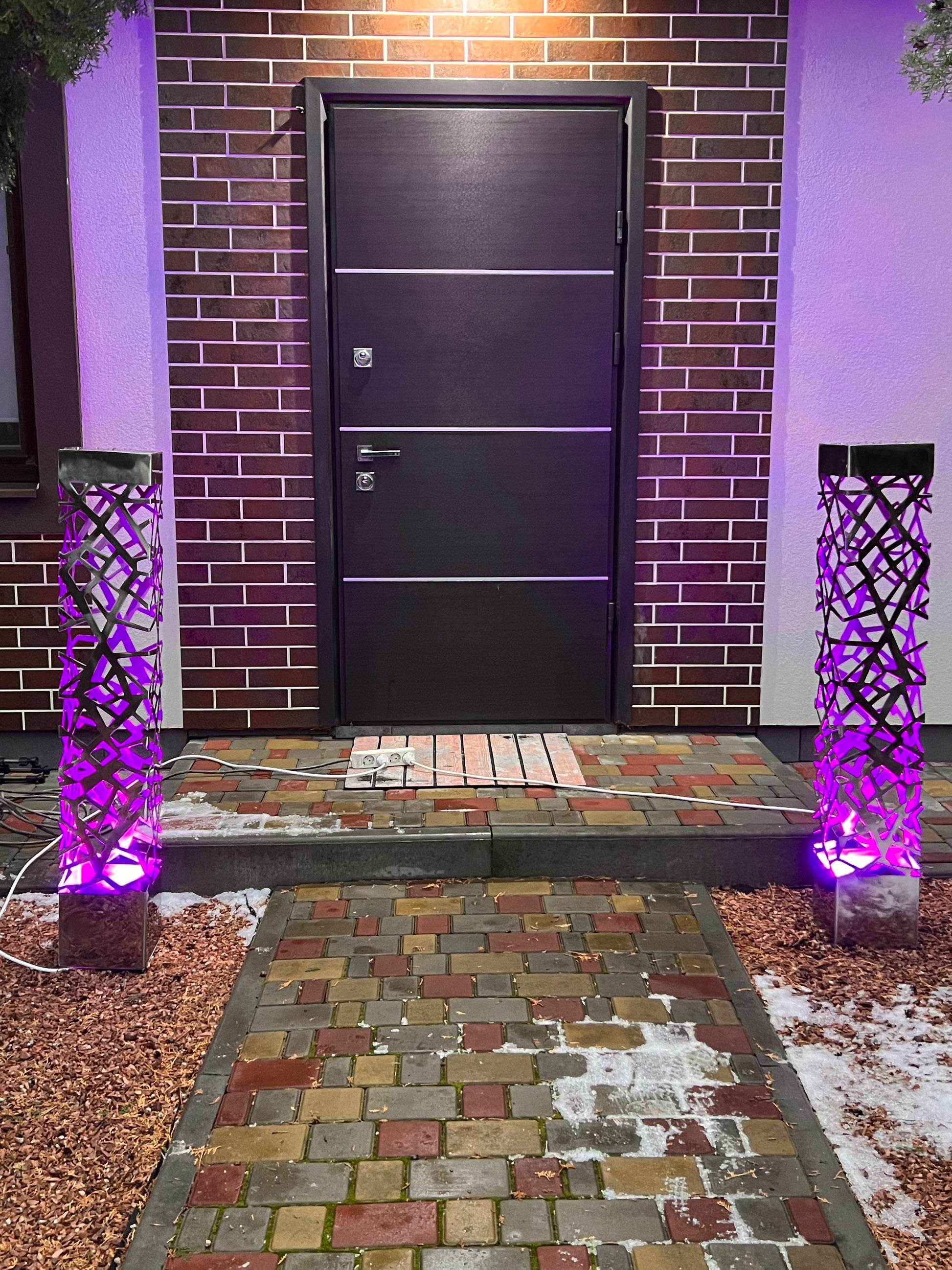 stainless steel garden lamp LED column style with ambient lighting effect